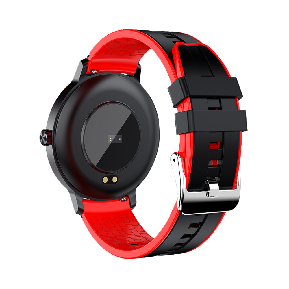 DAS.4 Smartwatch SP10 Black and Red Silicone Strap 203090061