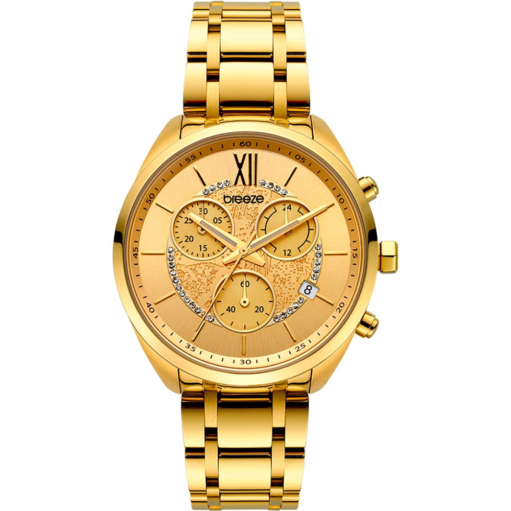 BREEZE Luxade Gold Stainless Steel Chronograph 212061.2