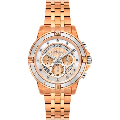 BREEZE Divinia Crystals Rose Gold Stainless Steel Chronograph 212311.4 BREEZE Divinia Crystals Rose Gold Stainless Steel Chronograph 212311.4