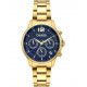 BREEZE Enigma Dual Time Gold Stainless Steel Bracelet 212431.3