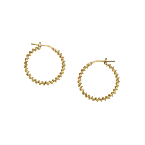 BREEZE Σκουλαρίκια Κρίκοι, Ασήμι 925 ,Επιχρυσωμένα 213001.1