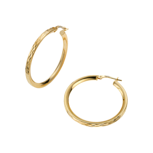 BREEZE Σκουλαρίκια Κρίκοι, Ασήμι 925 ,Επιχρυσωμένα 213004.1