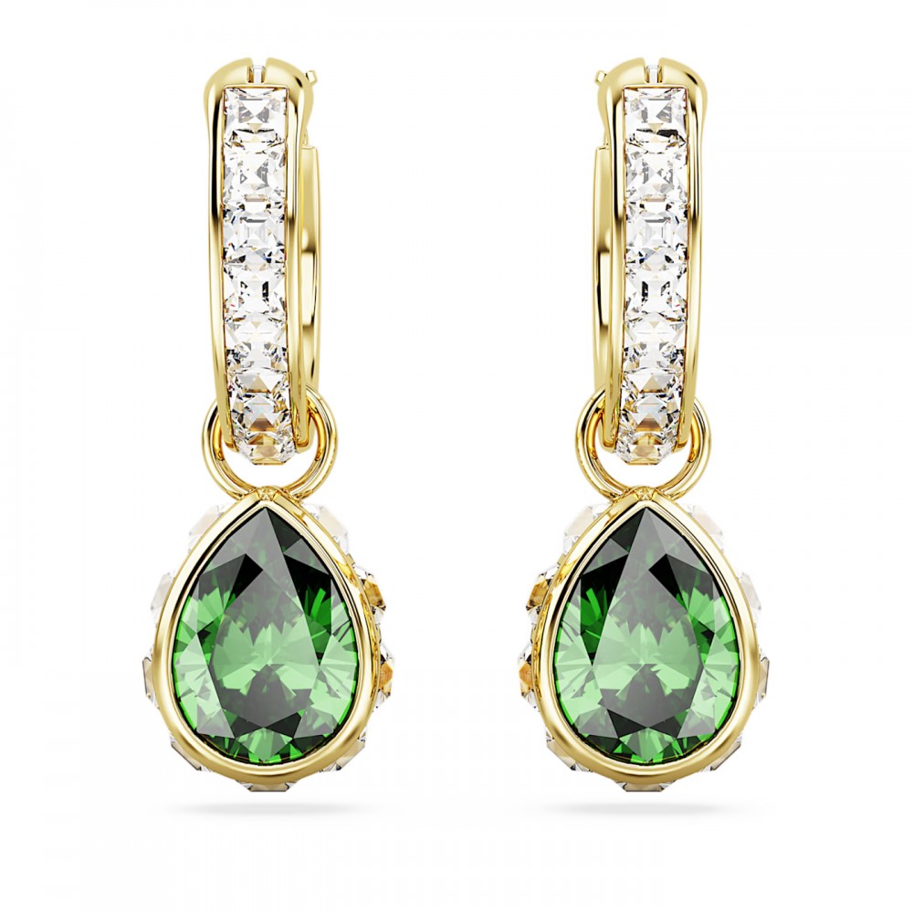 SWAROVSKI Σκουλαρίκια-σταγόνα Stilla Κοπή Pear, Πράσινα, Επιμετάλλωση σε χρυσαφί τόνο 5662922
