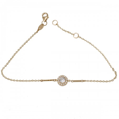 14K Χρυσό Bραχιόλι με Ζιργκόν 262973