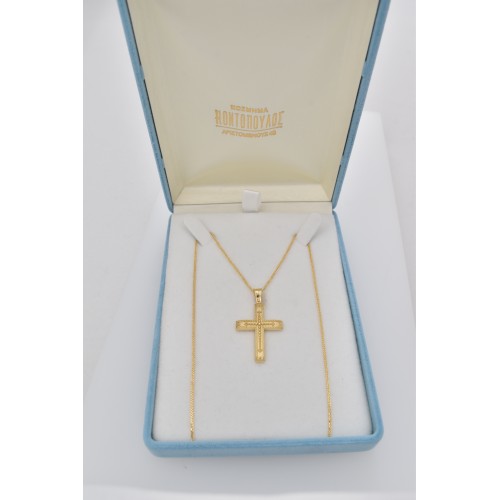 18Κ Χρυσός Σταυρός ST291AD