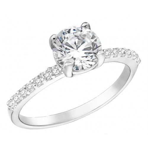 18K Λευκόχρυσο Δαχτυλίδι με Οικολογικό Διαμάντι 3048L