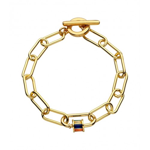 BREEZE Βραχιόλι Επιχρυσωμένο με Πολύχρωμα Ζιργκόν 310006.1