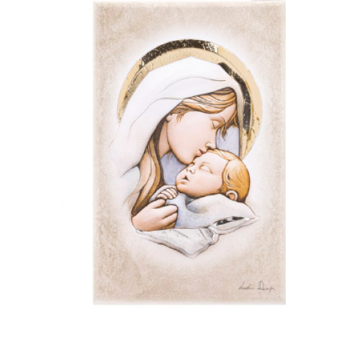 Θρησκευτική Εικόνα  ΠΑΝΑΓΙΑ & ΧΡΙΣΤΟΣ Πάνω σε Ξύλο με την τεχνική της Νωπογραφίας ( Fresco ) LE-08.33104