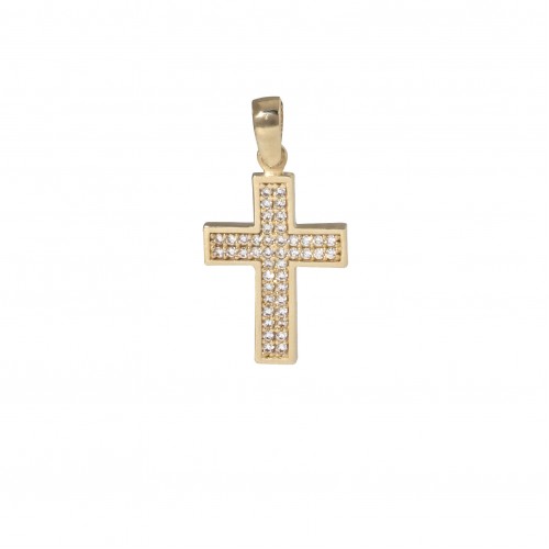 14Κ Χρυσός Σταυρός με Ζιργκόν 4402K1