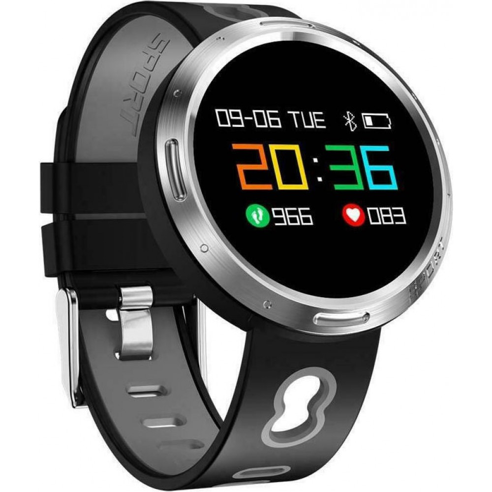 DAS.4 SL18 Smartwatch με Μαύρο Καουτσούκ Λουράκι 50052