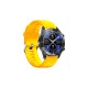DAS.4 SL13 smartwatch μαύρη κάσα και κίτρινο χρώμα λουράκι σιλικόνης 50314