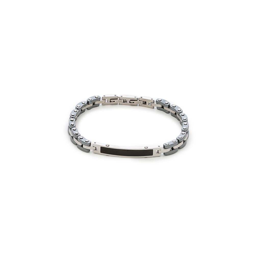 VISETTI Ανδρικό Ατσάλινο Βραχιόλι Δύο Τόνων 51C-BR321SB VISETTI Ανδρικό Ατσάλινο Βραχιόλι Δύο Τόνων 51C-BR321SB