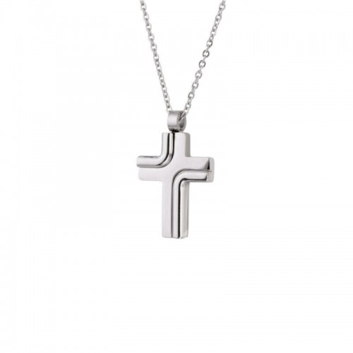 VISETTI Ατσάλινο Κολιέ με Σταυρό Ανδρικό 51D-KD064S