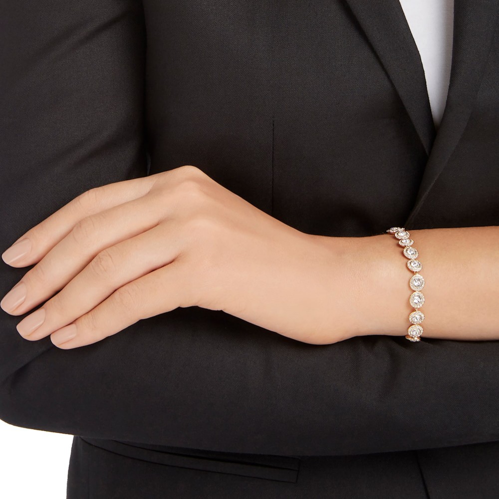 SWAROVSKI Angelic Βραχιόλι Στρογγυλό, Λευκό, Ροζ Επιχρυσωμένο 5240513 SWAROVSKI Angelic Βραχιόλι Στρογγυλό, Λευκό, Ροζ Επιχρυσωμένο 5240513