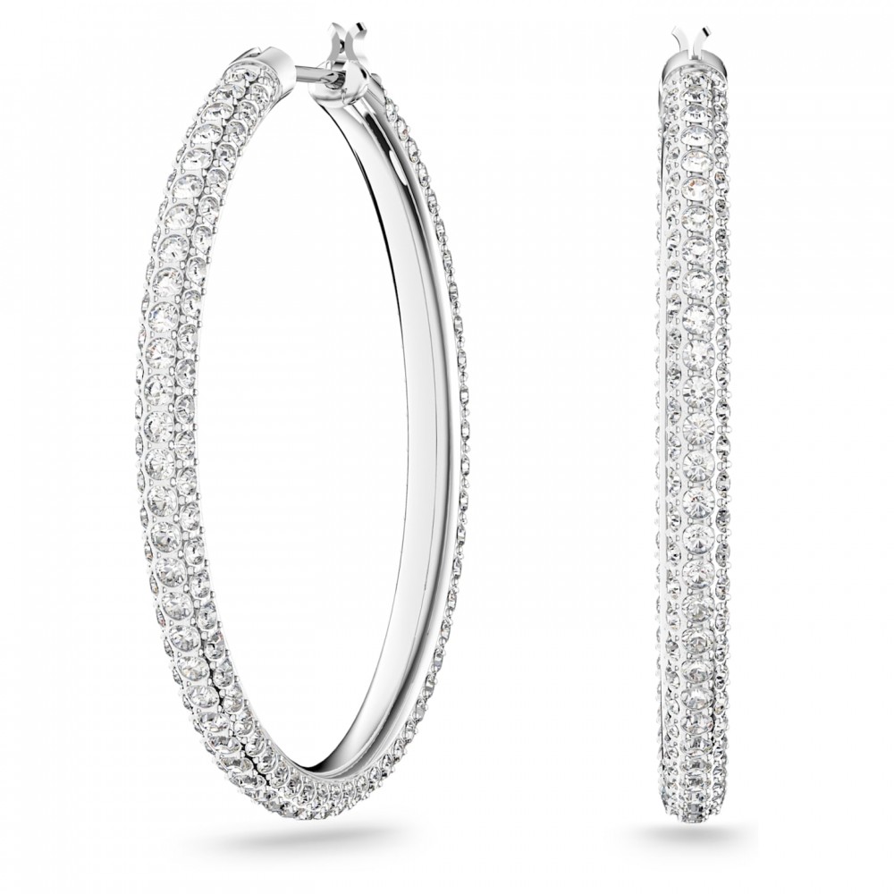 SWAROVSKI Stone Σκουλαρίκια Κρίκοι, Λευκό, Επιροδιωμένο 5389432 SWAROVSKI Stone Σκουλαρίκια Κρίκοι, Λευκό, Επιροδιωμένο 5389432