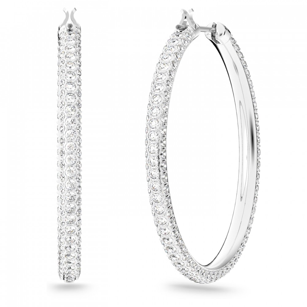SWAROVSKI Stone Σκουλαρίκια Κρίκοι, Λευκό, Επιροδιωμένο 5389432 SWAROVSKI Stone Σκουλαρίκια Κρίκοι, Λευκό, Επιροδιωμένο 5389432