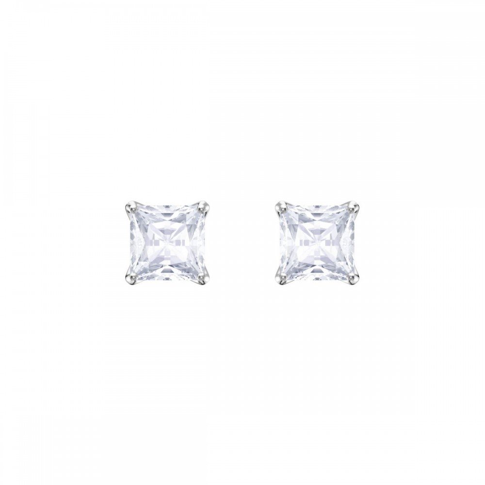 SWAROVSKI, Attract, Καρφωτά σκουλαρίκια, τετράγωνο κόψιμο, λευκό, Επιροδιωμένο 5430365 SWAROVSKI, Attract, Καρφωτά σκουλαρίκια, τετράγωνο κόψιμο, λευκό, Επιροδιωμένο 5430365