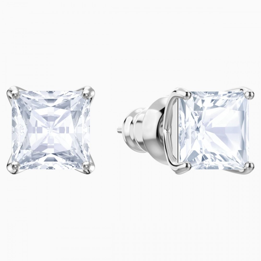 SWAROVSKI, Attract, Καρφωτά σκουλαρίκια, τετράγωνο κόψιμο, λευκό, Επιροδιωμένο 5430365 SWAROVSKI, Attract, Καρφωτά σκουλαρίκια, τετράγωνο κόψιμο, λευκό, Επιροδιωμένο 5430365