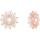 SWAROVSKI Sunshine Pierced Earrings Rose Gold Tone Plated 5464833 SWAROVSKI Sunshine Pierced Earrings Rose Gold Tone Plated 5464833