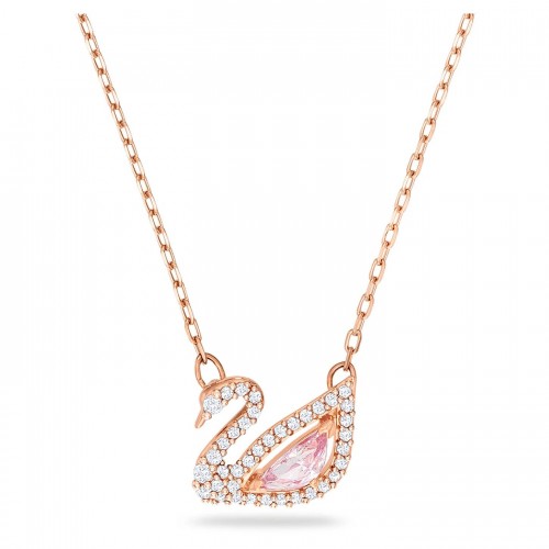 SWAROVSKI Dazzling Swan Κολιέ Κύκνος, Ροζ, Ροζ-Χρυσό 5469989