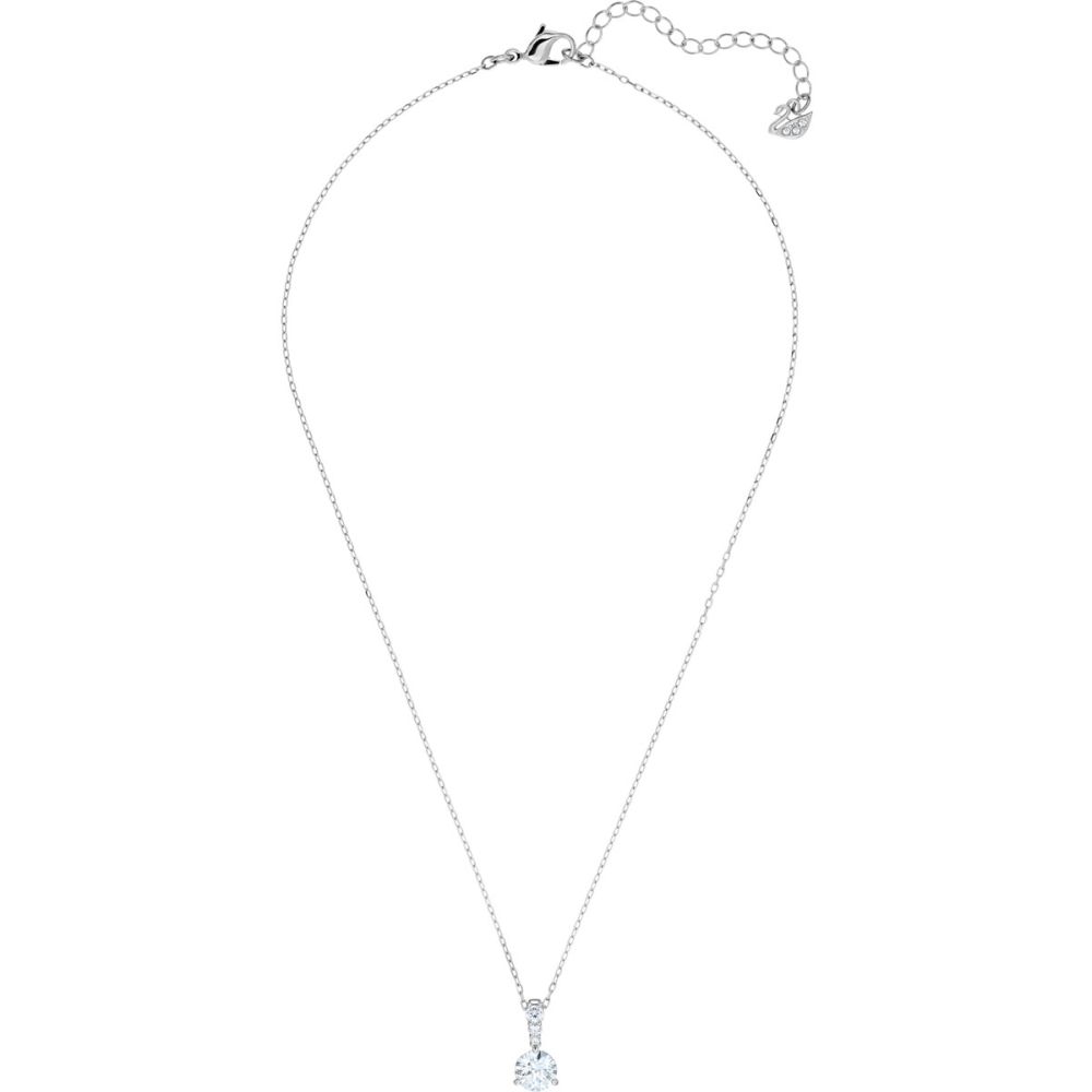 SWAROVSKI Solitaire Neclace White Rhodium Plated 5472635