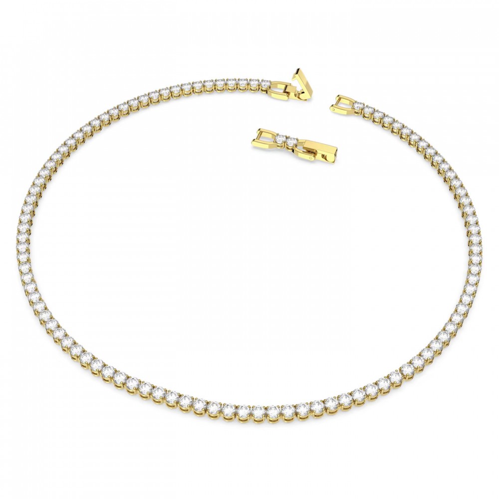 SWAROVSKI Tennis Deluxe Κολιέ Στρογγυλή Κοπή, Λευκό, Επιχρυσωμένο 5511545 SWAROVSKI Tennis Deluxe Κολιέ Στρογγυλή Κοπή, Λευκό, Επιχρυσωμένο 5511545