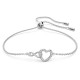 SWAROVSKI Infinity Heart Bracelet White Rhodium Plated 5524421