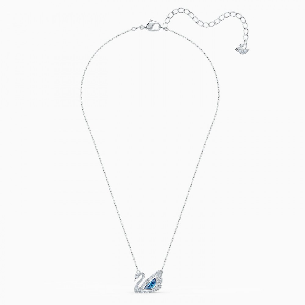 SWAROVSKI Dancing Swang Κολιέ Κύκνος, Μπλε, Επιροδιωμένο 5533397