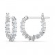 SWAROVSKI Vittore Mini Hoop Pierced Earrings White Rhodium Plated  5562126