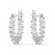 SWAROVSKI Vittore Mini Hoop Pierced Earrings White Rhodium Plated  5562126