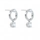 SWAROVSKI Attract Circle Pierced Earrings White Rhodium Plated 5563278