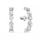 SWAROVSKI Tennis Deluxe Mixed Pierced Earrings White Rhodium Plated 5563322