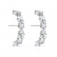 SWAROVSKI Tennis Deluxe Mixed Pierced Earrings White Rhodium Plated 5563322