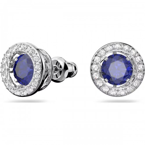 SWAROVSKI, Σκουλαρίκια με καρφάκι Una Μπλε, Στρογγυλή κοπή, Επιροδωμένα 5573693