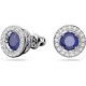 SWAROVSKI, Σκουλαρίκια με καρφάκι Una Μπλε, Στρογγυλή κοπή, Επιροδωμένα 5573693