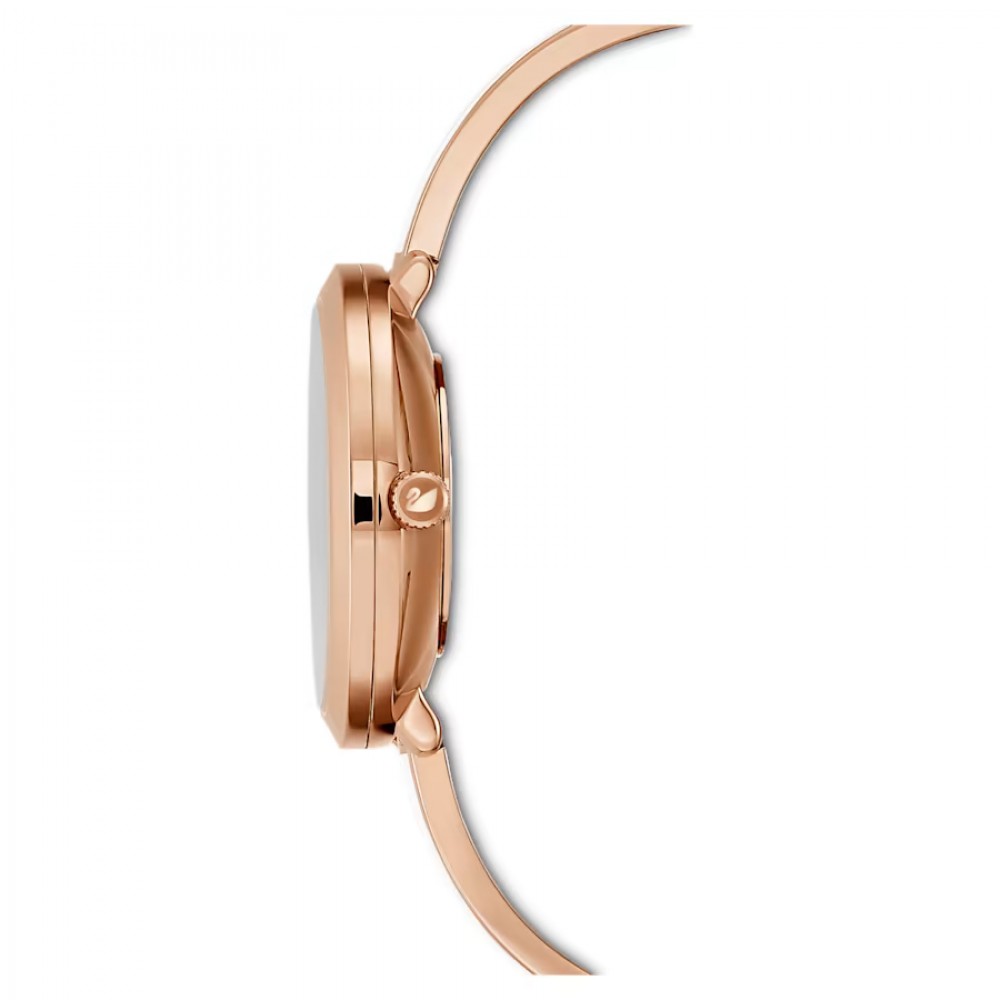 SWAROVSKI Crystalline Delight watch Swiss Made, Metal bracelet, White, Rose gold-tone 5580541