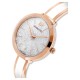 SWAROVSKI Crystalline Delight watch Swiss Made, Metal bracelet, White, Rose gold-tone 5580541