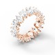 SWAROVSKI Vittore Δαχτυλίδι με Ζιργκόν κοπής pear, Λευκό, Ροζ Επιχρυσωμένο 5585425
