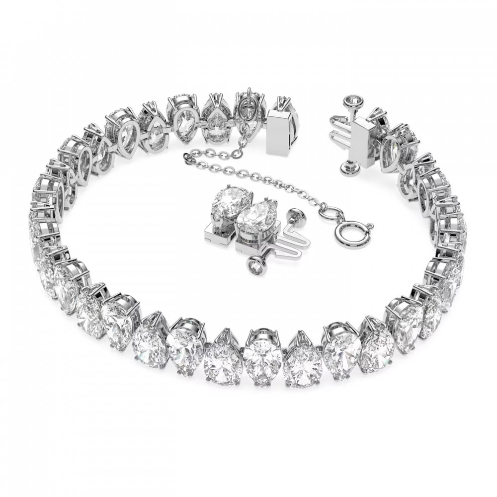 SWAROVSKI Millenia Βραχιόλι Kοπή Pear, Λευκό, Επιροδιωμένο 5598350 SWAROVSKI Millenia Βραχιόλι Kοπή Pear, Λευκό, Επιροδιωμένο 5598350