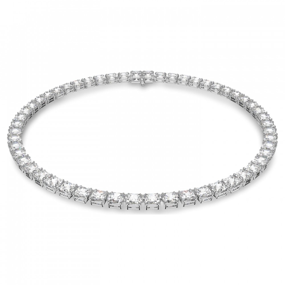 SWAROVSKI Millenia Κολιέ με Ζιργκόν Swarovski και κρύσταλλο κοπής square, Λευκό, Επιροδιωμένο 5599153
