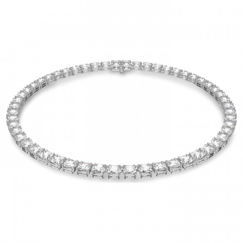 SWAROVSKI Millenia Κολιέ με Ζιργκόν Swarovski και κρύσταλλο κοπής square, Λευκό, Επιροδιωμένο 5599153
