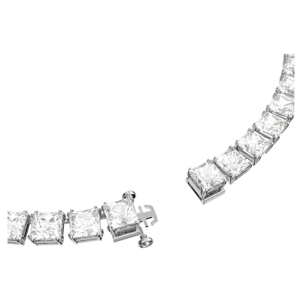 SWAROVSKI Millenia Κολιέ με Ζιργκόν Swarovski και κρύσταλλο κοπής square, Λευκό, Επιροδιωμένο 5599153