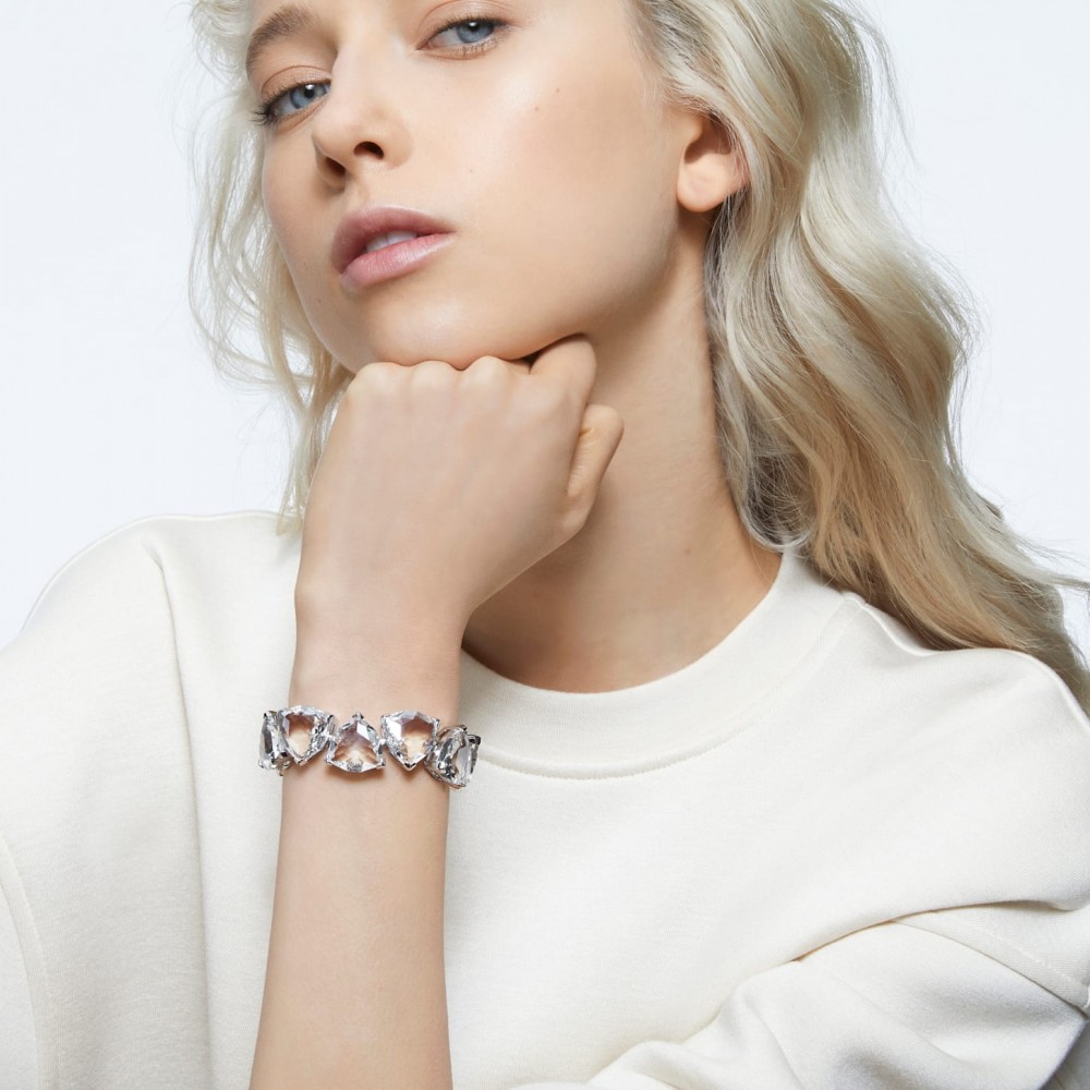 SWAROVSKI Millenia Βραχιόλι Κρύσταλλο κοπής trilliant, Λευκό, Επιροδιωμένο 5599194 SWAROVSKI Millenia Βραχιόλι Κρύσταλλο κοπής trilliant, Λευκό, Επιροδιωμένο 5599194