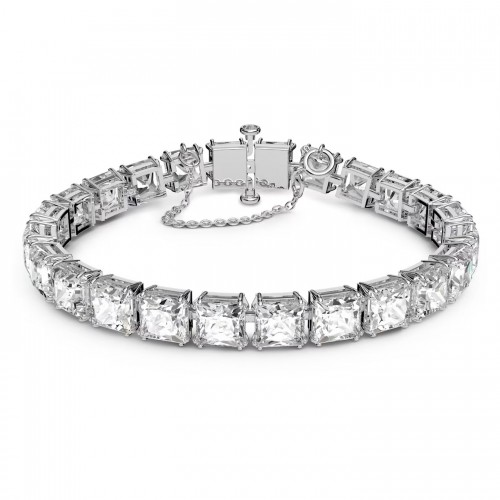 SWAROVSKI Millenia Βραχιόλι Τετράγωνη κοπή, Λευκό, Επιροδιωμένο 5599202
