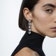 SWAROVSKI Harmonia Pierced Droplet Earrings Cushion Cut White Rhodium Plated 5600043 SWAROVSKI Harmonia Pierced Droplet Earrings Cushion Cut White Rhodium Plated 5600043