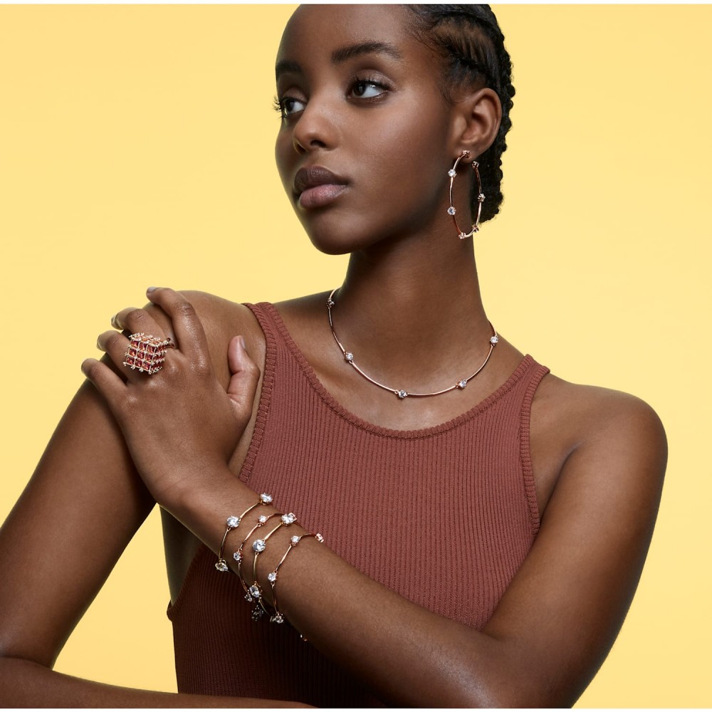 SWAROVSKI Constella Κολιέ Λευκό, Ροζ Επιχρυσωμένο 5609710