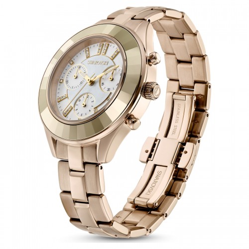 SWAROVSKI Octea Lux Sport Chronograph Metal Bracelet White Gold-tone PVD 5610517