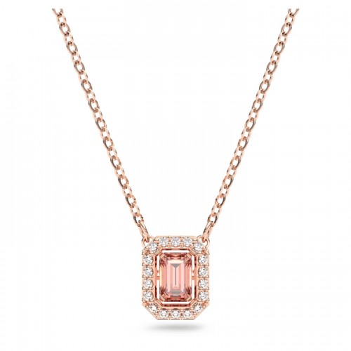 SWAROVSKI Millenia Κολιέ Ζιργκόν οκταγωνικής κοπής, Ροζ, Ροζ επιχρυσωμένο 5614933