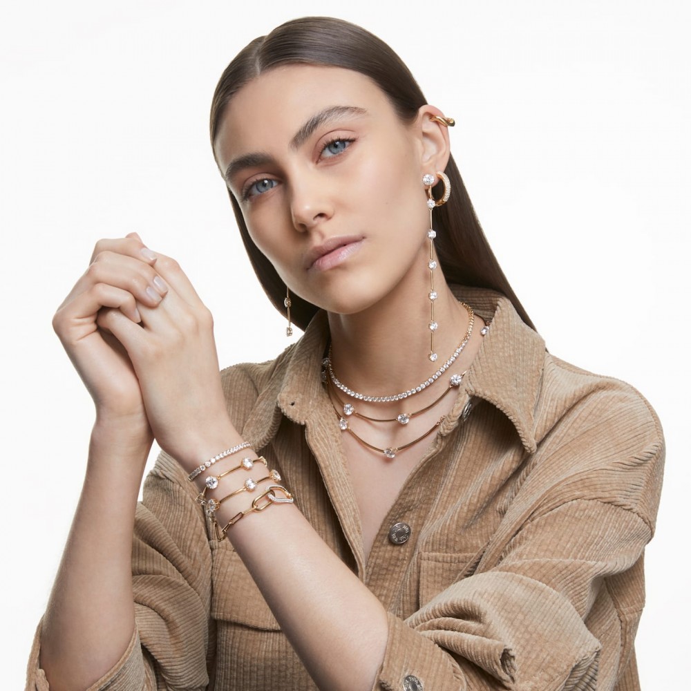 SWAROVSKI Dextera Κρίκοι Mεσαία, Λευκό, Επιχρυσωμένα 5618305 SWAROVSKI Dextera Κρίκοι Mεσαία, Λευκό, Επιχρυσωμένα 5618305