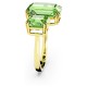 SWAROVSKI Millenia Ring Square Cut Green Gold Tone Rhodium Plated 5614923